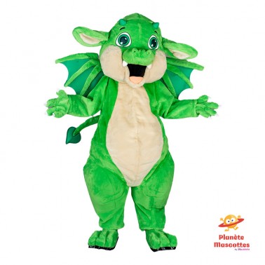 Mascotte de dragon vert