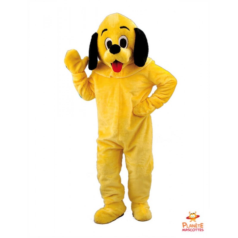 Déguisement mascotte de chien jaune