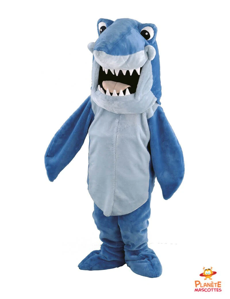 Shark mascot costume and customized mascots - Planète Mascottes